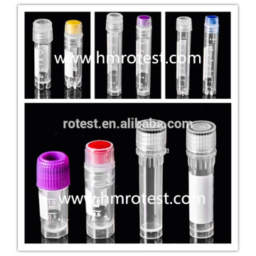 Tubo criogênico de 1ml / 1.5ml / 2ml / 3.5ml / 5ml / tubo de congelação cryovial